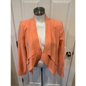BCBG Max Azria  Bright Nectar Orange Lloyd Easy Layered Jacket, Size Medium